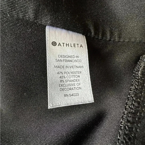 ATHLETA SPORTY TRACKSUIT CROPPED TANK TOP BLACK | LIKE NEW | SIZE: XXS - Picture 6 of 7